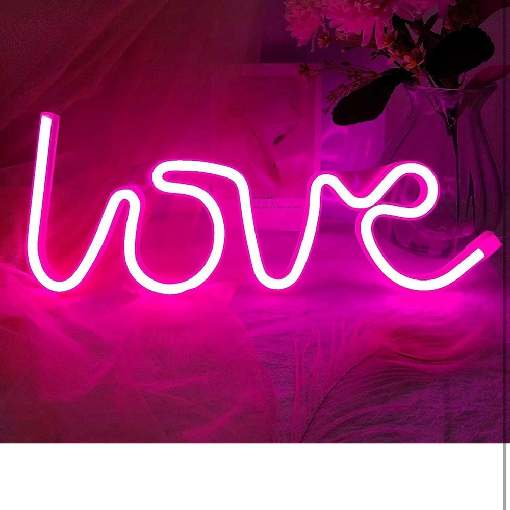 Pink LED Love Neon Sign - Picture 2 of 4